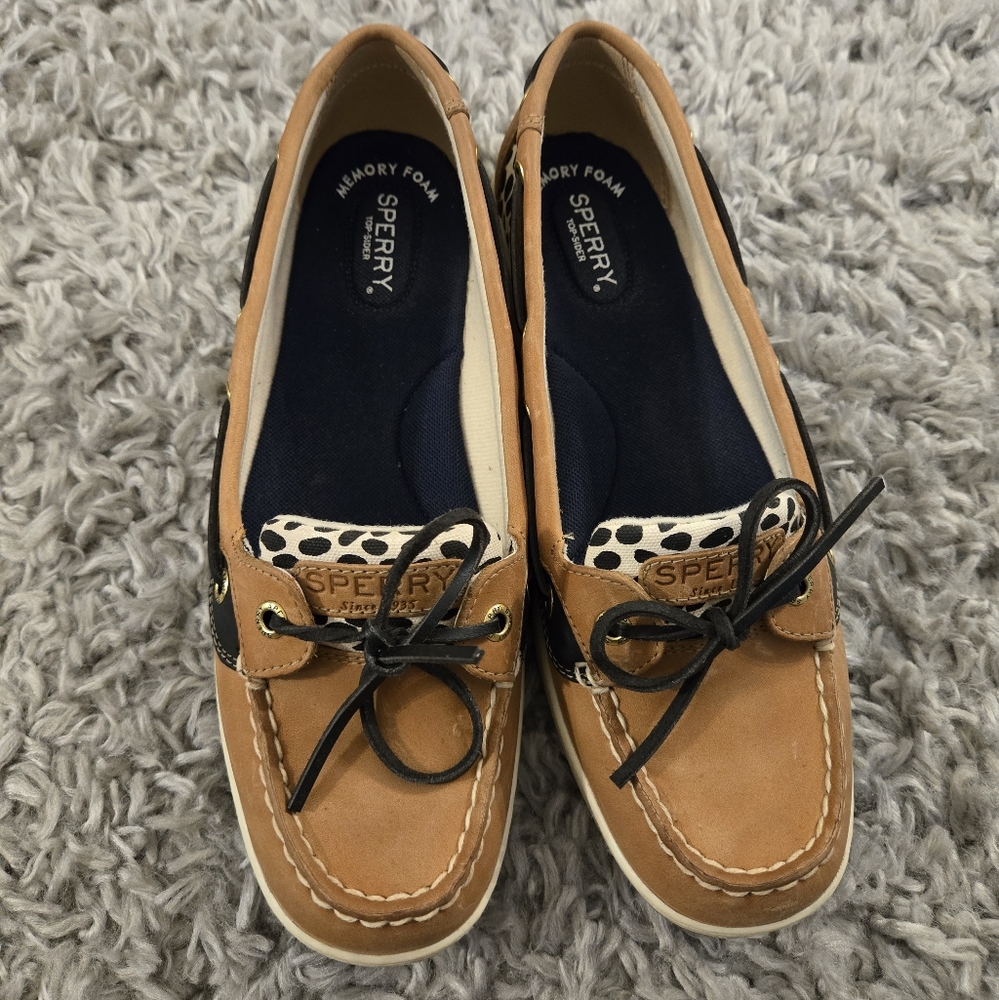Sperry Women's Brown Loafers with Black Accents
